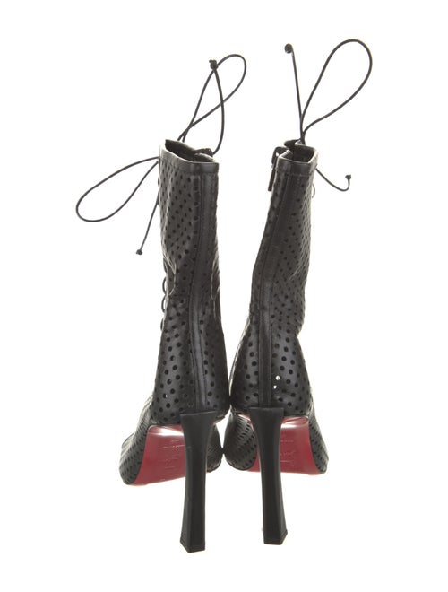 Christian Louboutin Leather Printed Lace-Up Boots
