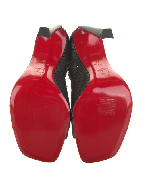 Christian Louboutin Leather Printed Lace-Up Boots