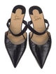 Christian Louboutin Embossed Leather Animal Print Mules