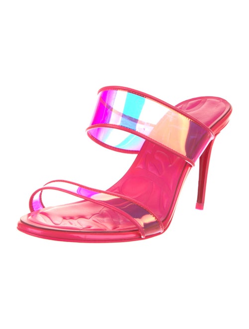 Christian Louboutin PVC Leather Trim Embellishment Slides