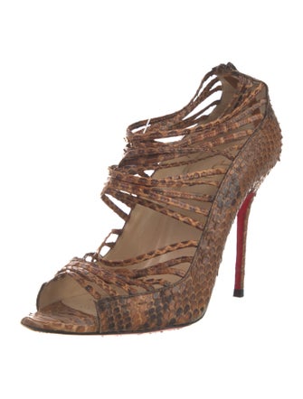 Christian Louboutin Snakeskin Animal Print Sandals