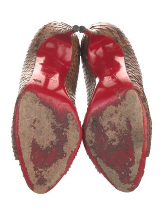 Christian Louboutin Snakeskin Animal Print Sandals