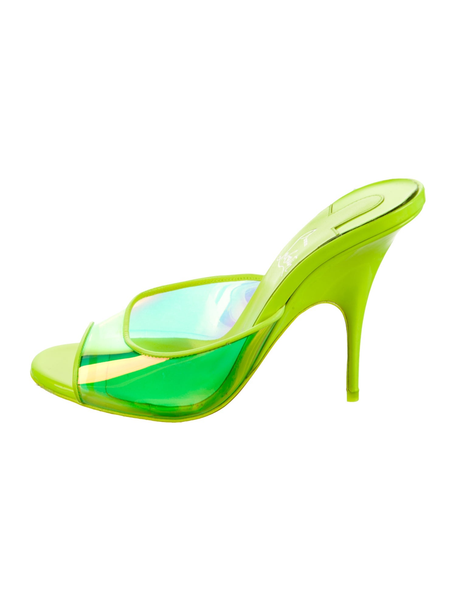 Christian Louboutin PVC Printed Slides