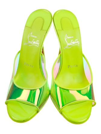Christian Louboutin PVC Printed Slides