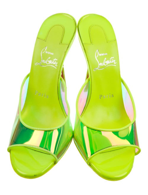 Christian Louboutin PVC Printed Slides