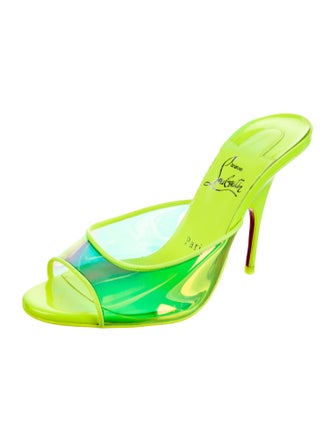 Christian Louboutin PVC Printed Slides
