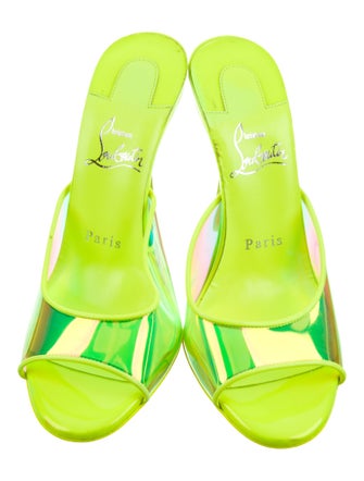 Christian Louboutin PVC Printed Slides