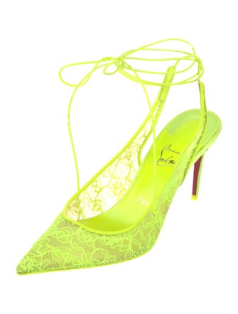 Christian Louboutin Lace Slingback Pumps