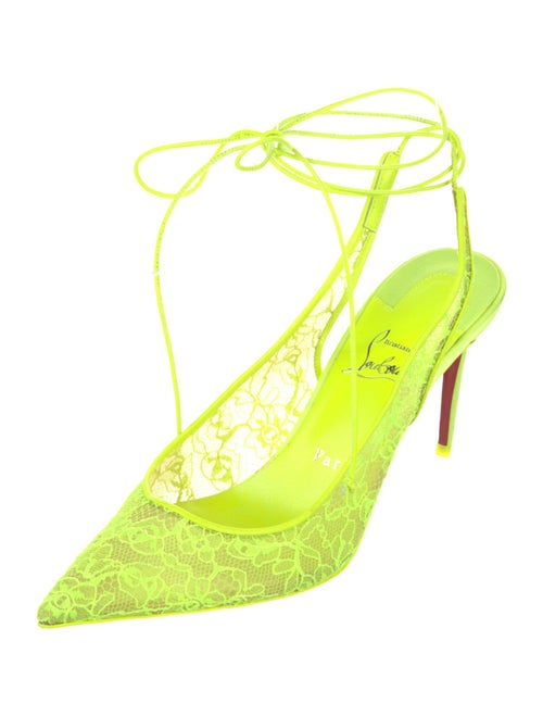 Christian Louboutin Lace Slingback Pumps