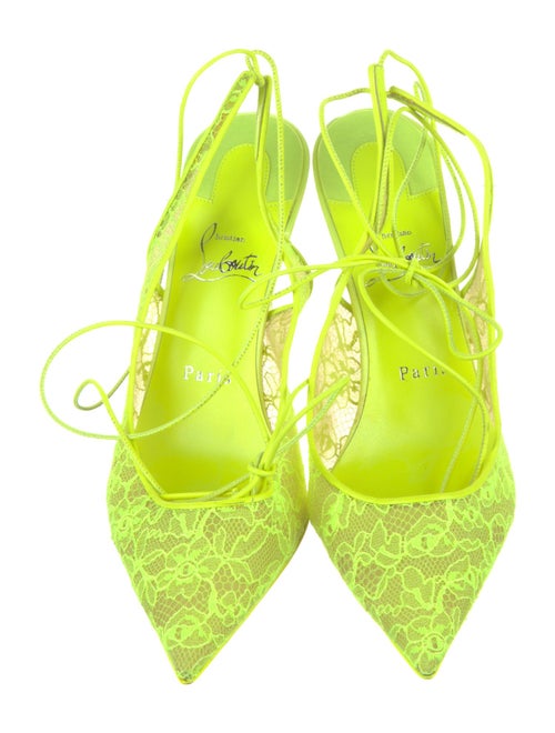 Christian Louboutin Lace Slingback Pumps