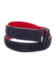 Christian Louboutin Suede Glitter Accents Waist Belt