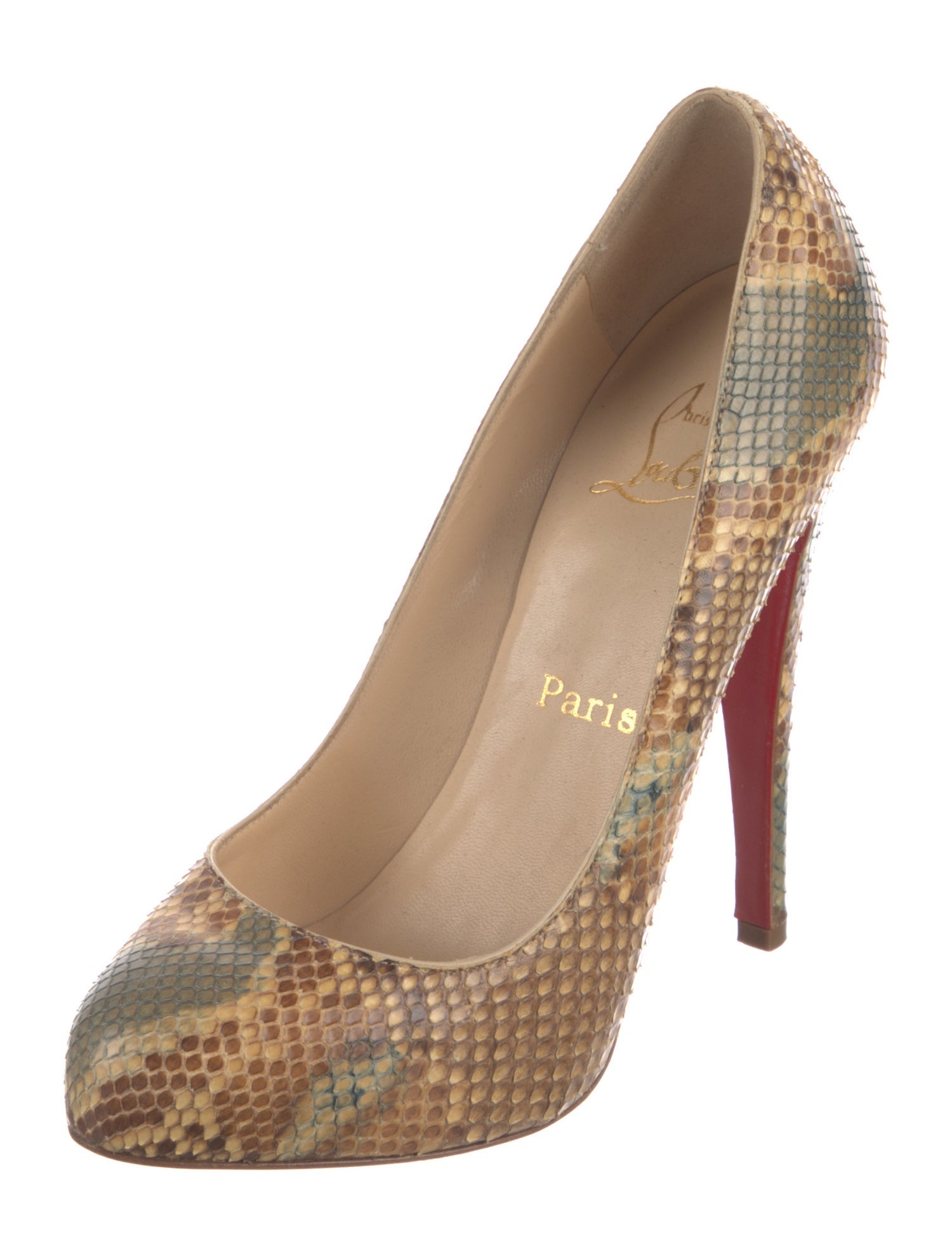 Christian Louboutin Snakeskin Animal Print Pumps