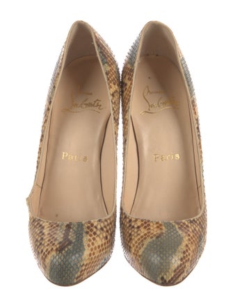 Christian Louboutin Snakeskin Animal Print Pumps