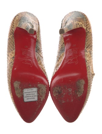 Christian Louboutin Snakeskin Animal Print Pumps