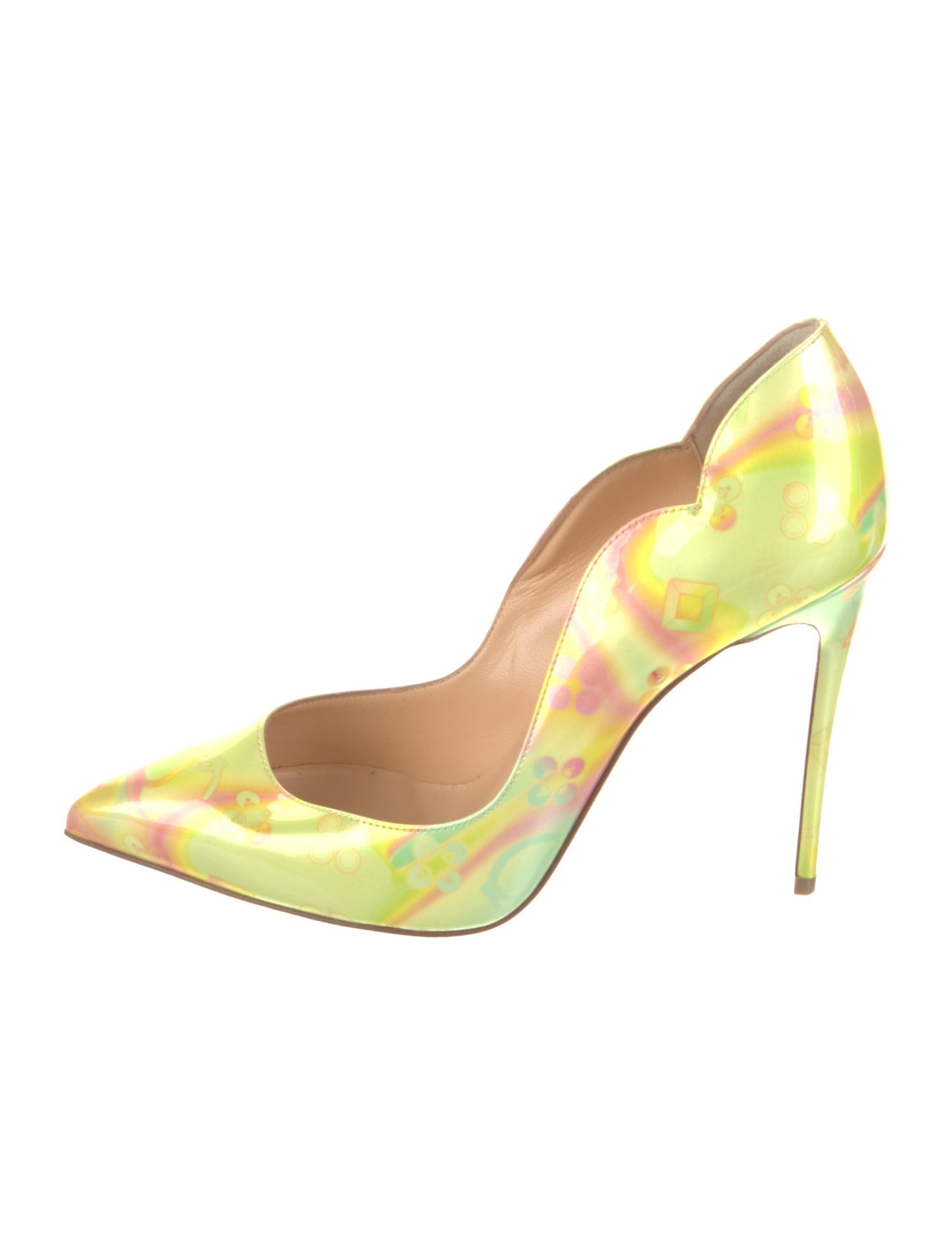 Christian Louboutin Patent Leather Printed Pumps