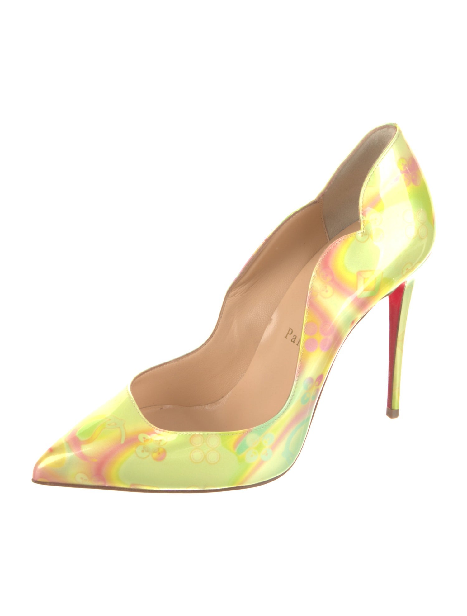 Christian Louboutin Patent Leather Printed Pumps