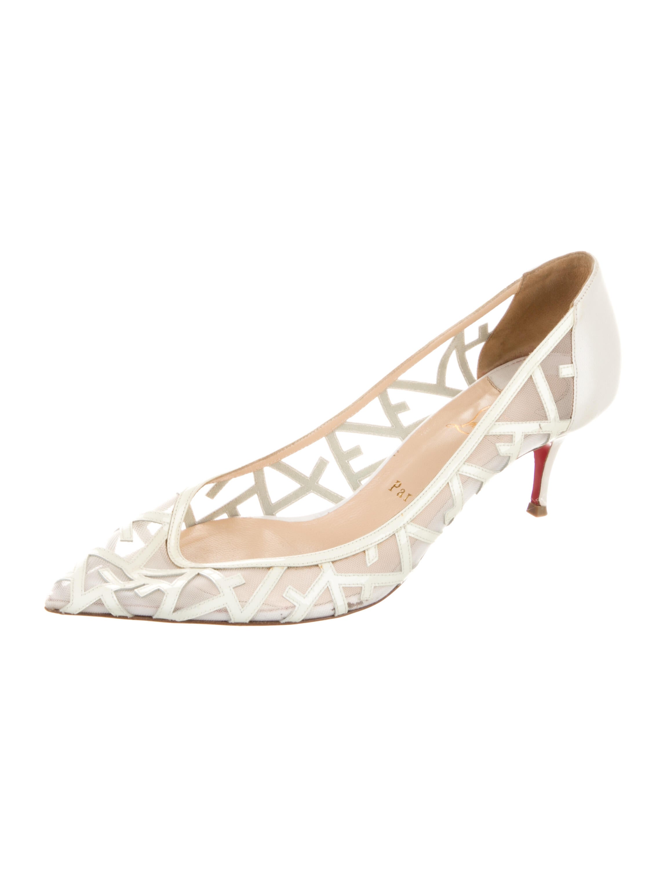 Christian Louboutin Mesh Mesh Accents Slingback Pumps