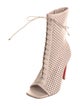 Christian Louboutin Leather Lasercut Accents Lace-Up Boots