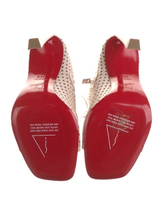 Christian Louboutin Leather Lasercut Accents Lace-Up Boots