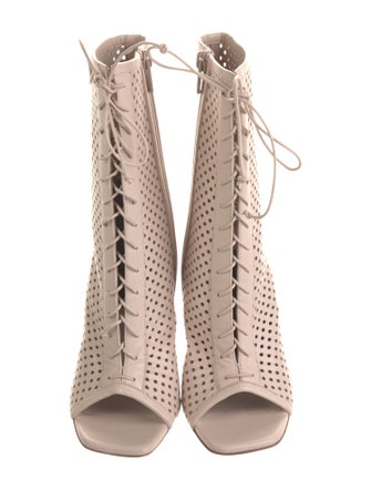 Christian Louboutin Leather Lasercut Accents Boots