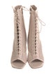 Christian Louboutin Leather Lasercut Accents Boots