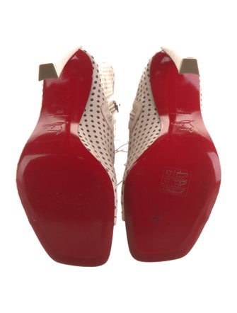 Christian Louboutin Leather Lasercut Accents Boots