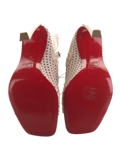 Christian Louboutin Leather Lasercut Accents Boots