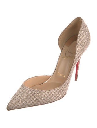 Christian Louboutin Glitter Accents D'Orsay Pumps