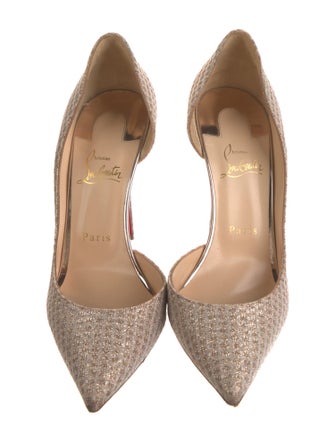 Christian Louboutin Glitter Accents D'Orsay Pumps