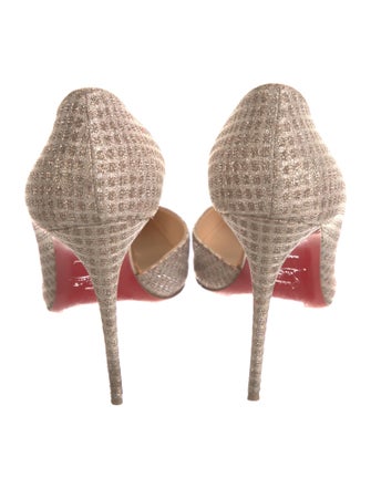 Christian Louboutin Glitter Accents D'Orsay Pumps