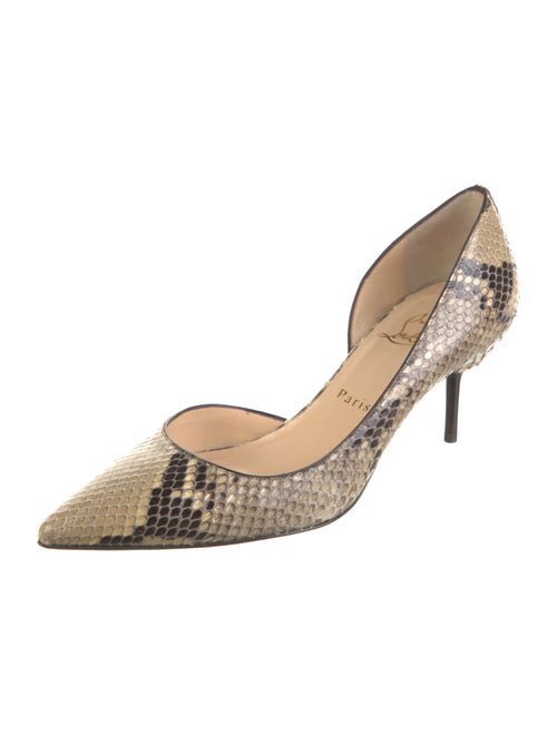 Christian Louboutin Snakeskin Animal Print D'Orsay Pumps