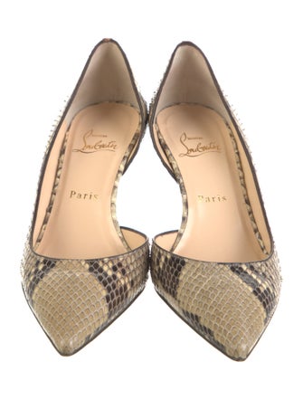 Christian Louboutin Snakeskin Animal Print D'Orsay Pumps