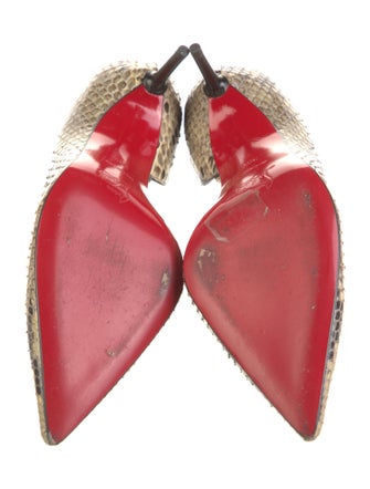 Christian Louboutin Snakeskin Animal Print D'Orsay Pumps