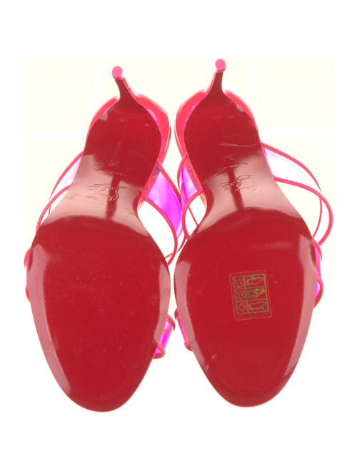 Christian Louboutin PVC Leather Trim Embellishment Slides