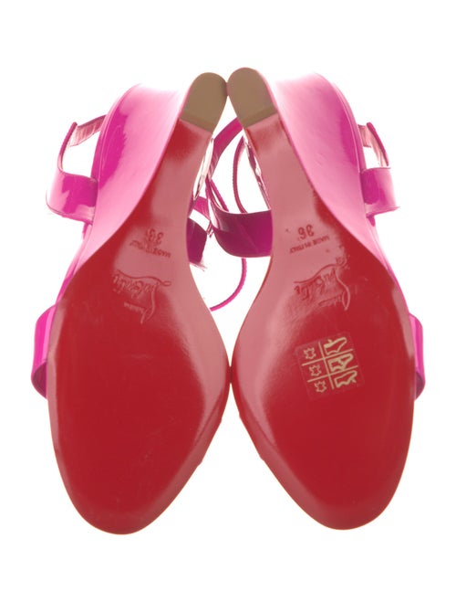 Christian Louboutin Patent Leather Scalloped Accent Sandals