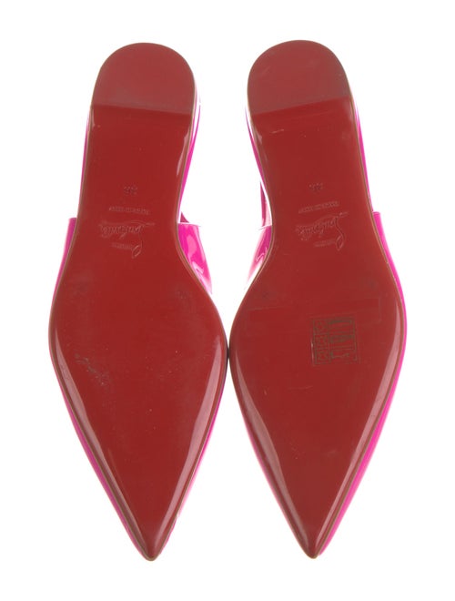 Christian Louboutin Patent Leather Scalloped Accent Slingback Flats