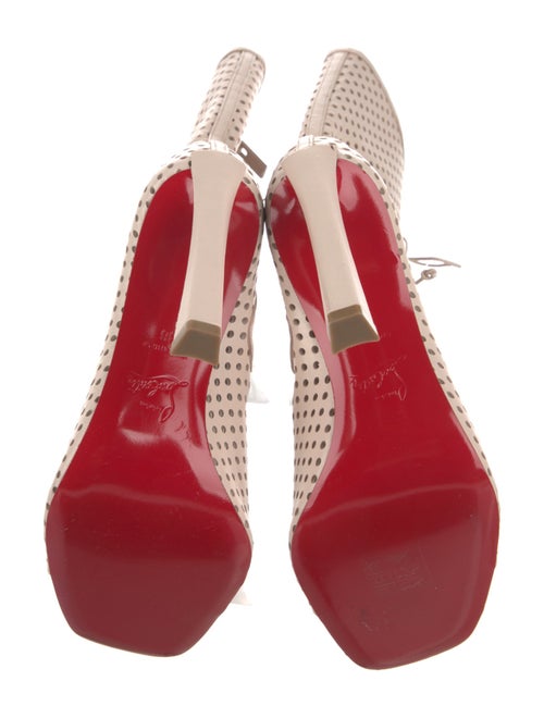 Christian Louboutin Leather Animal Print Lace-Up Boots