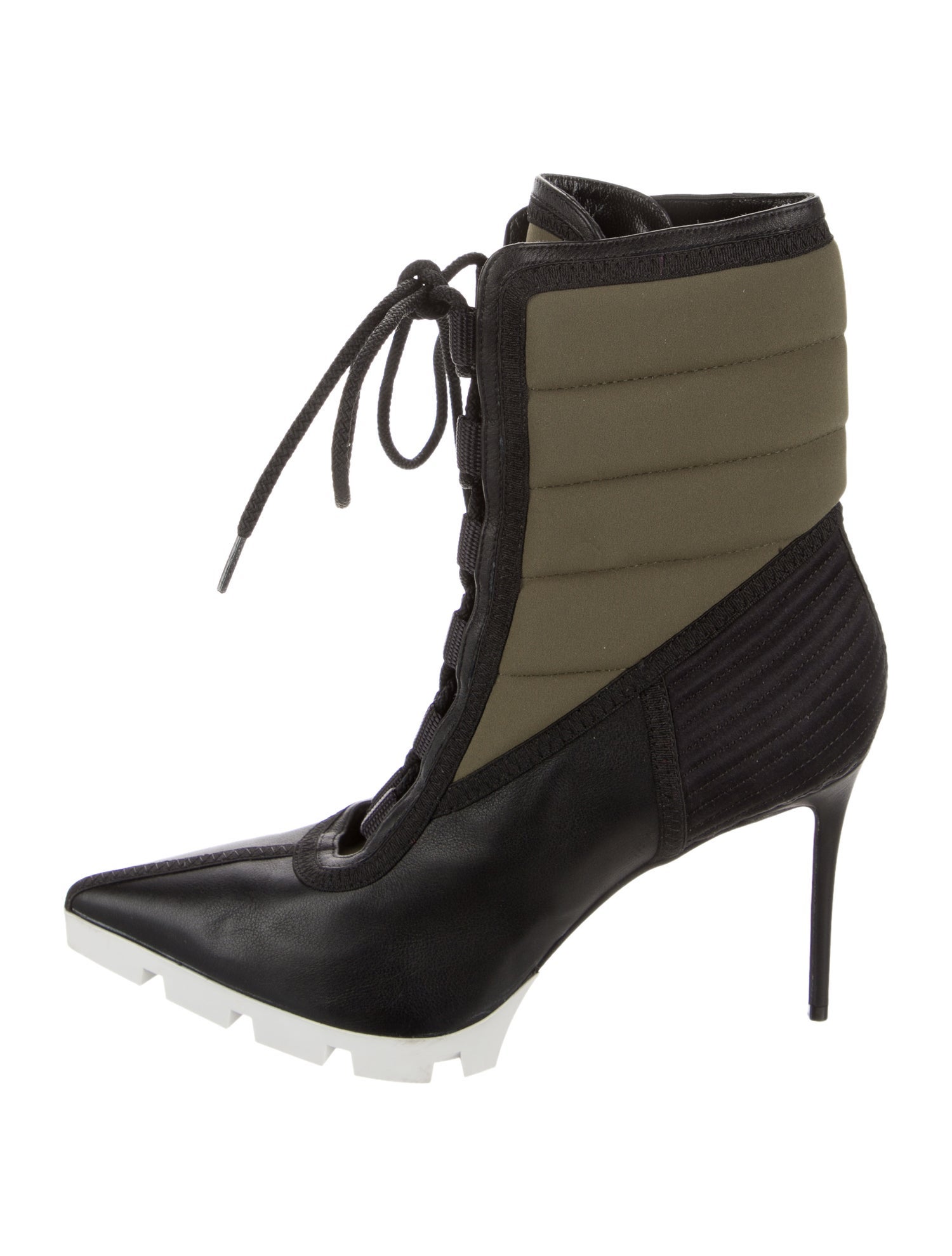 Christian Louboutin Colorblock Pattern Lace-Up Boots