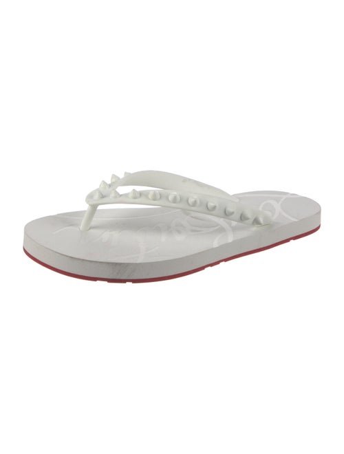 Christian Louboutin Rubber Studded Accents Flip Flops