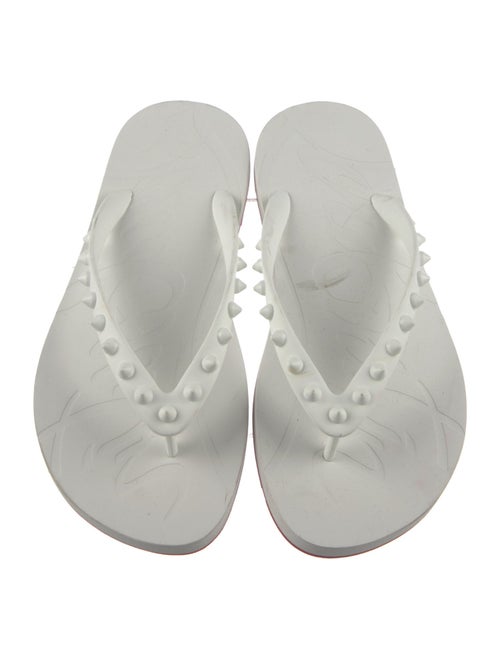 Christian Louboutin Rubber Studded Accents Flip Flops