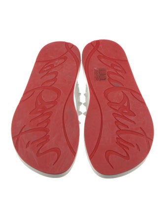 Christian Louboutin Rubber Studded Accents Flip Flops
