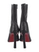 Christian Louboutin Leather Lasercut Accents Lace-Up Boots