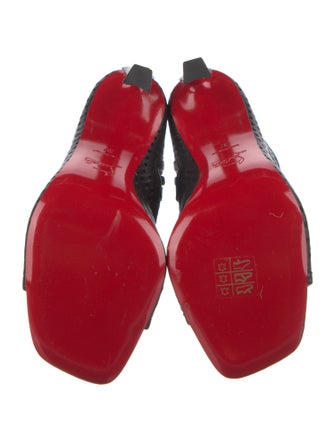 Christian Louboutin Leather Lasercut Accents Lace-Up Boots