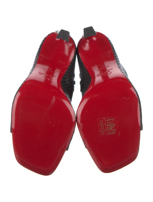 Christian Louboutin Leather Lasercut Accents Lace-Up Boots