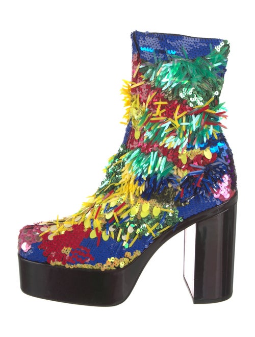 Christian Louboutin Sequins Printed Boots
