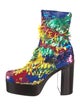 Christian Louboutin Sequins Printed Boots