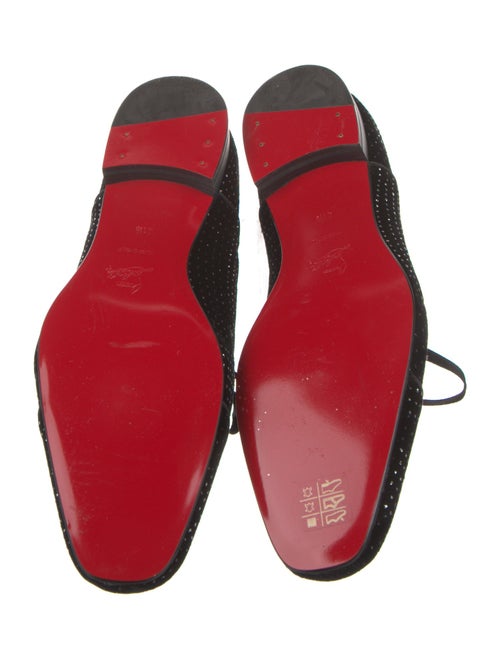Christian Louboutin Suede Glitter Accents Oxfords