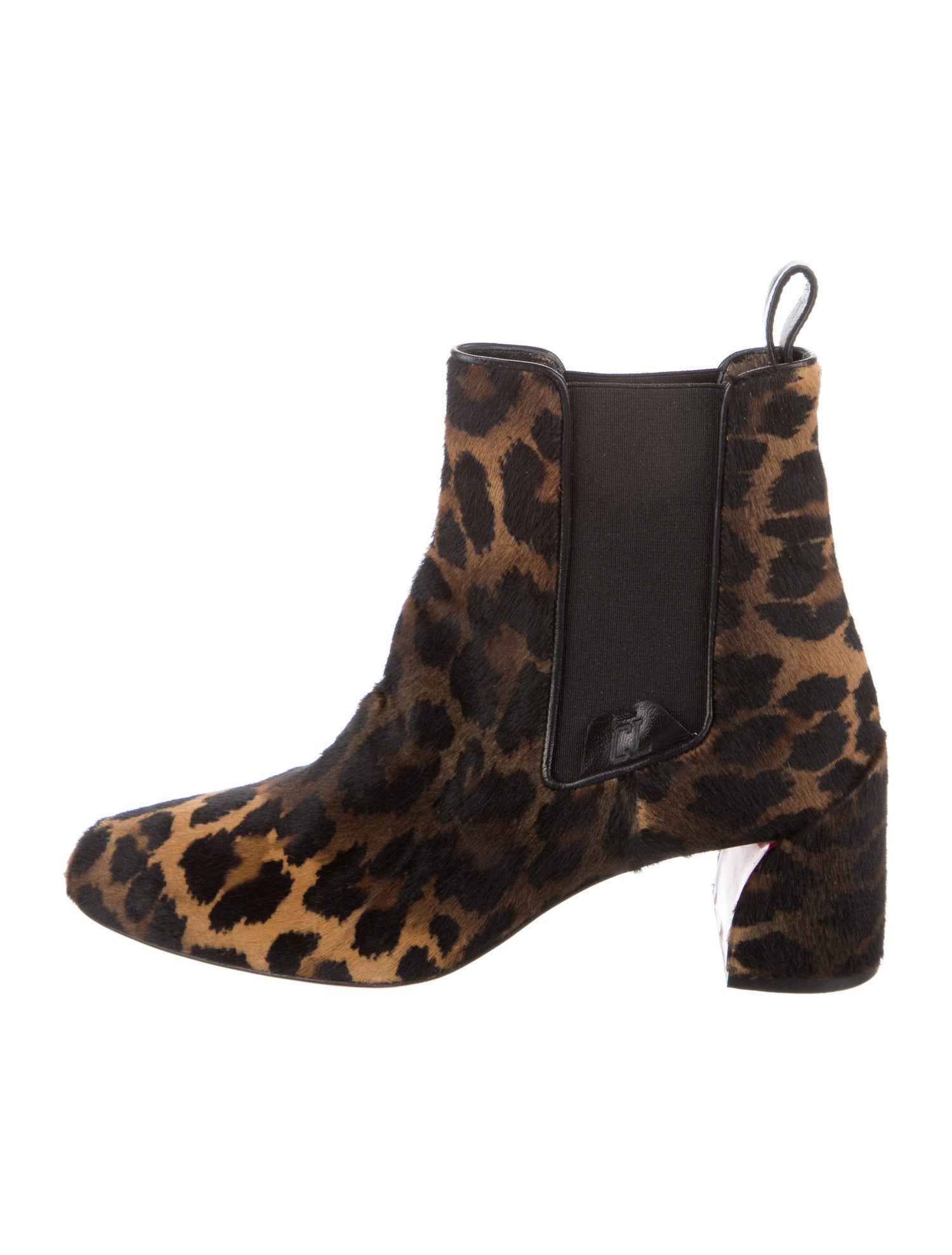 Christian Louboutin Ponyhair Animal Print Chelsea Boots