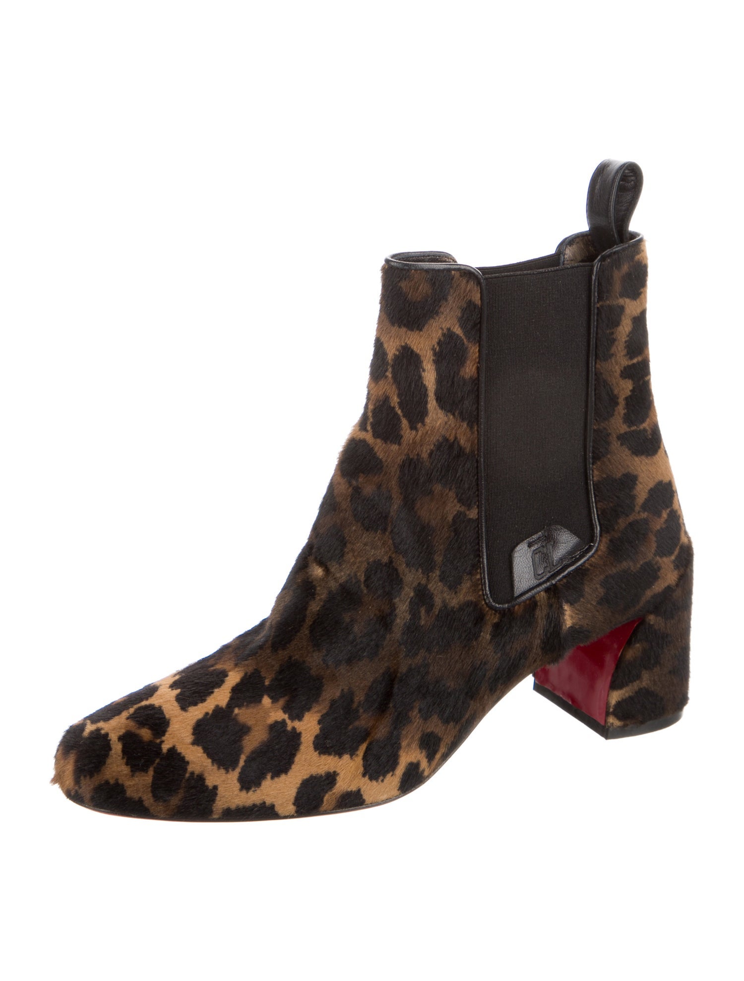 Christian Louboutin Ponyhair Animal Print Chelsea Boots