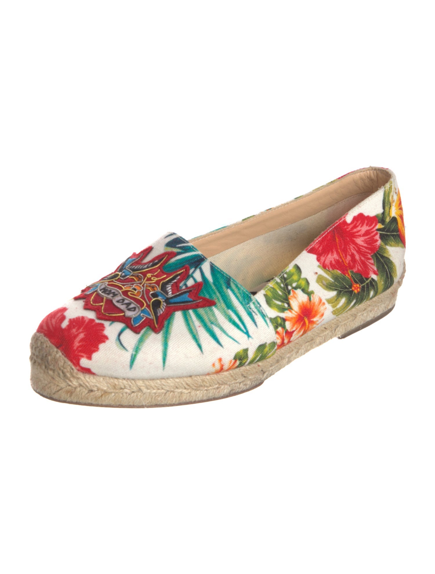 Christian Louboutin Canvas Floral Print Espadrilles